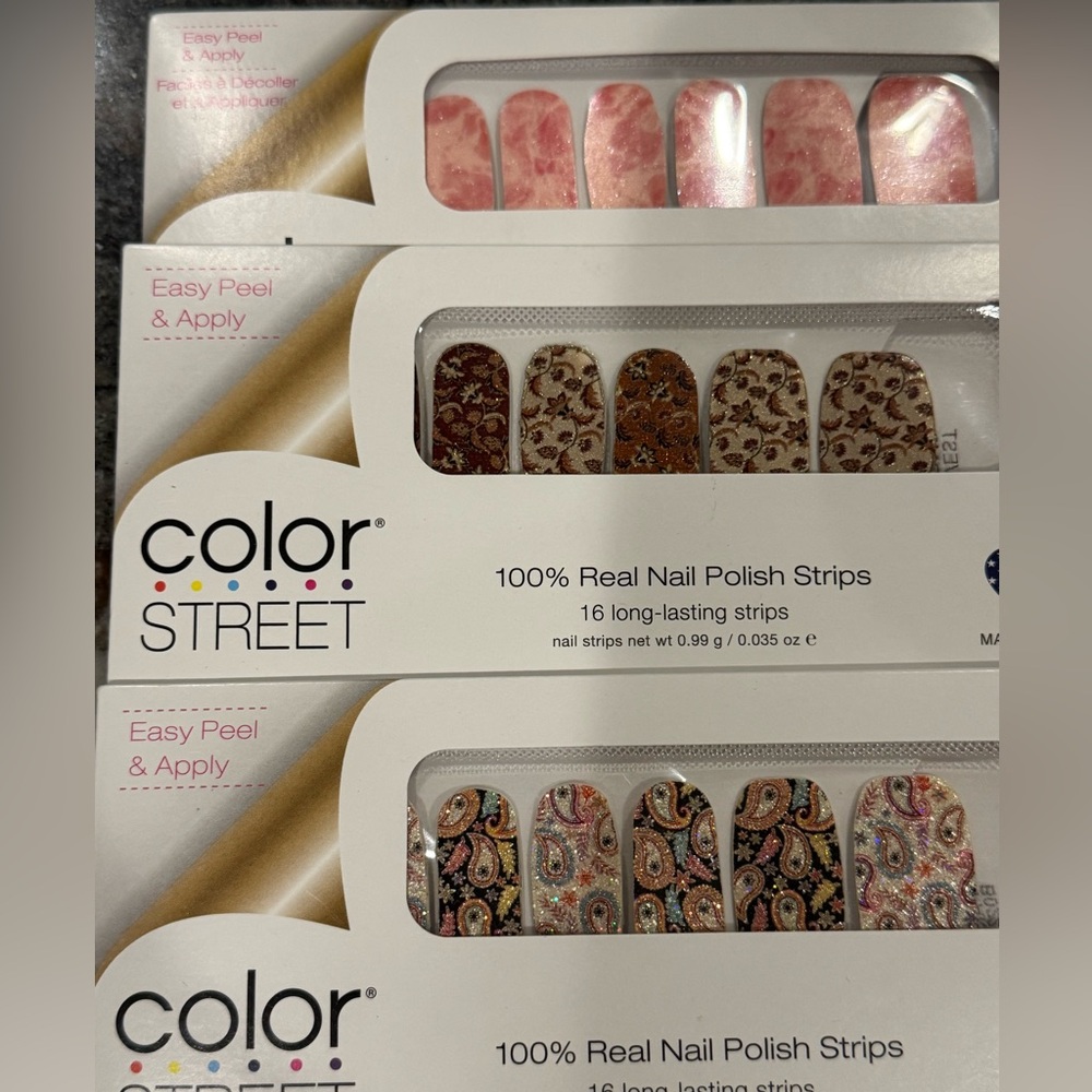 Color Street nail wraps nail polish strips new in package lot nail stick…